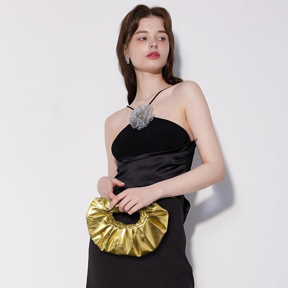 Clutch Purse for Women - Evening Clutch PU 3-gold - Picture 2 of 7